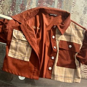 Brown cropped jacket!!